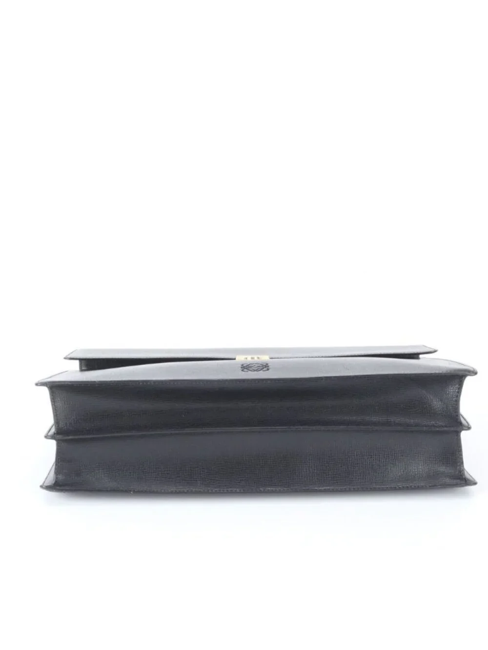 Loewe Anagram Leather Business Document Briefcase Black